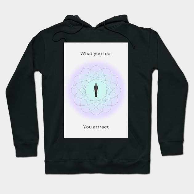 Positive Affirmation Purple Aesthetic Aura Energy Hoodie by mystikwhale